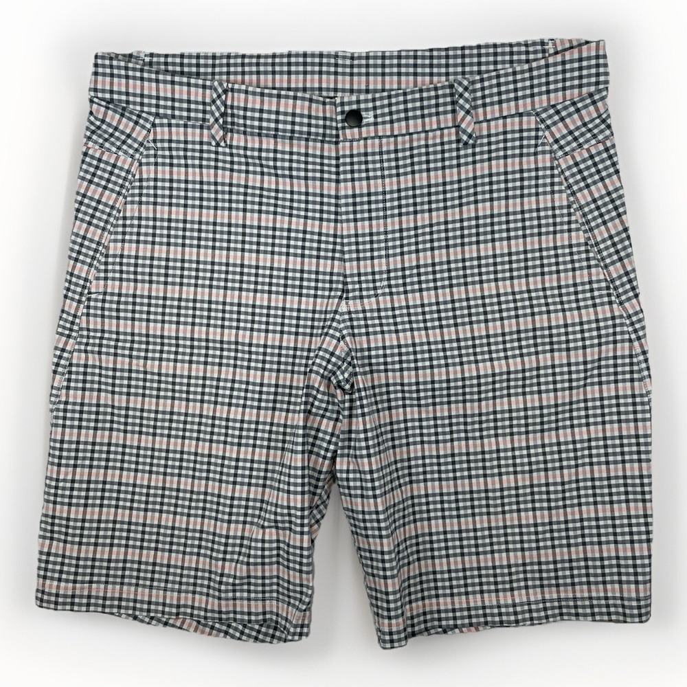 Lululemon Mens 40 Kahuna Shorts Multi Color Plaid Golf Casual Athletic